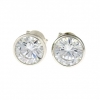 Cercei studs din argint 925 rodiat - 8mm