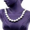 Penny pearl necklace, white, 47cm