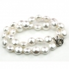 Penny pearl necklace, white, 47cm