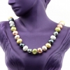 Drops pearl necklace, multicolored, 47cm