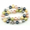 Drops pearl necklace, multicolored, 47cm