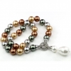 Pearl necklace with pendant, multicolored, 47cm