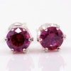 Royal Pink earrings with 925 silver crystals