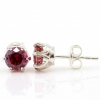 Royal Pink earrings with 925 silver crystals