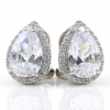 Crystal drop earrings with rhodium-plated silver 925 crystals