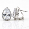 Crystal drop earrings with rhodium-plated silver 925 crystals