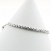 Adjustable tennis bracelet with crystals, rhodium-plated 925 silver