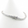 Tennis bracelet - 17cm with Heart link, rhodium-plated 925 silver