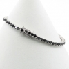 Tennis bracelet - 17cm with Jet crystals, rhodium-plated 925 silver