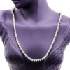 Tennis necklace - 46cm with Heart crystals, rhodium-plated 925 silver