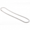 Tennis necklace - 46cm with Heart crystals, rhodium-plated 925 silver