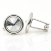 Swarovski Crystal Buttons, Rivoli Crystal, 925 rhodium-plated silver