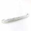 Massive 925 rhodium-plated silver bracelet with Swarovski crystals, inside 55mm