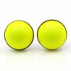 Rhodium-plated 925 silver earrings with Swarovski Neon Yellow pearls, 10mm