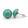 Rhodium-plated 925 silver earrings with Swarovski Crystal Jade pearls, 10mm