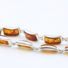 Bratara din argint 925 cu Chihlimbar natural topaz, 18cm