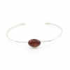 925 silver drop bracelet with natural amber topaz 6.5cm