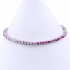 Tennis bracelet - 18cm multicolor white-pink-fuchsia with crystals, 925 rhodium plated silver