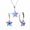 Set complet Star cu cristale Swarovski Vitrail Light, argint 925 rodiat