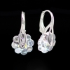 Earrings with Swarovski White Patina crystals, 925 rhodium-plated silver