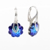 Cercei Marguerite cu cristale Swarovski Heliotrope, argint 925 rodiat