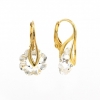 Marguerite Earrings with Swarovski Crystal Crystals, Gold Plated 925 Silver