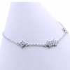 Bow Bracelet, 925 rhodium-plated silver, 17+3cm