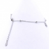 Smiley Bracelet, 925 silver rhodium plated, 17+3cm