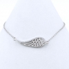 Angel Wing Bracelet, 925 rhodium plated silver, 17+3cm