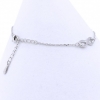 Infinity Bracelet, 925 rhodium plated silver, 17+3cm