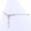 Heart Bracelet, 925 rhodium plated silver, 17+3cm