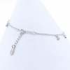 Bracelet, 925 rhodium plated silver, 17+3cm