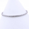 Tennis Bracelet with Crystals, 925 rhodium plated silver - 17+3cm