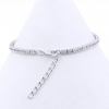 Tennis Bracelet with Crystals, 925 rhodium plated silver - 17+3cm