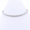 Tennis Bracelet with Crystals, 925 rhodium plated silver - 17+3cm