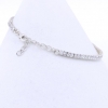 Tennis Bracelet with crystals 925 rhodium-plated silver - 17+3cm