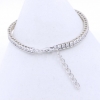 Tennis bracelet with crystals 925 rhodium-plated silver - 17+3cm