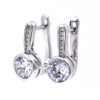 Emma earrings with crystals in 925 rhodium-plated silver