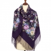 Premium shawl Joy of Soul, silk, plum- 130x130cm