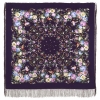 Premium shawl Joy of Soul, silk, plum- 130x130cm