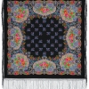 Sal premium Medallions din lana, negru, 148x148cm