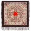 Premium scarf Evening over the Vohna, wool, brown - 89x89cm