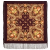 Premium scarf On The Wings of Memory, wool, brown - 89x89cm