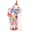 Premium scarf Spring feeria, crepe de chine silk - 150x43cm