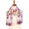 Premium scarf Spring feeria, crepe de chine silk - 150x43cm