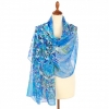 Premium scarf Dandelion, natural silk - 200x85cm