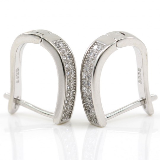 Karina earrings with rhodium-plated silver 925 crystals