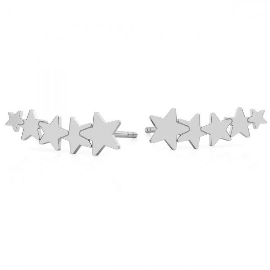 Earrings Stelute, 925 rhodium-plated silver, 14.5mm