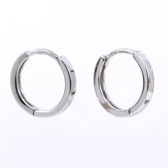 Cercei hoops, argint 925 rodiat, 15mm